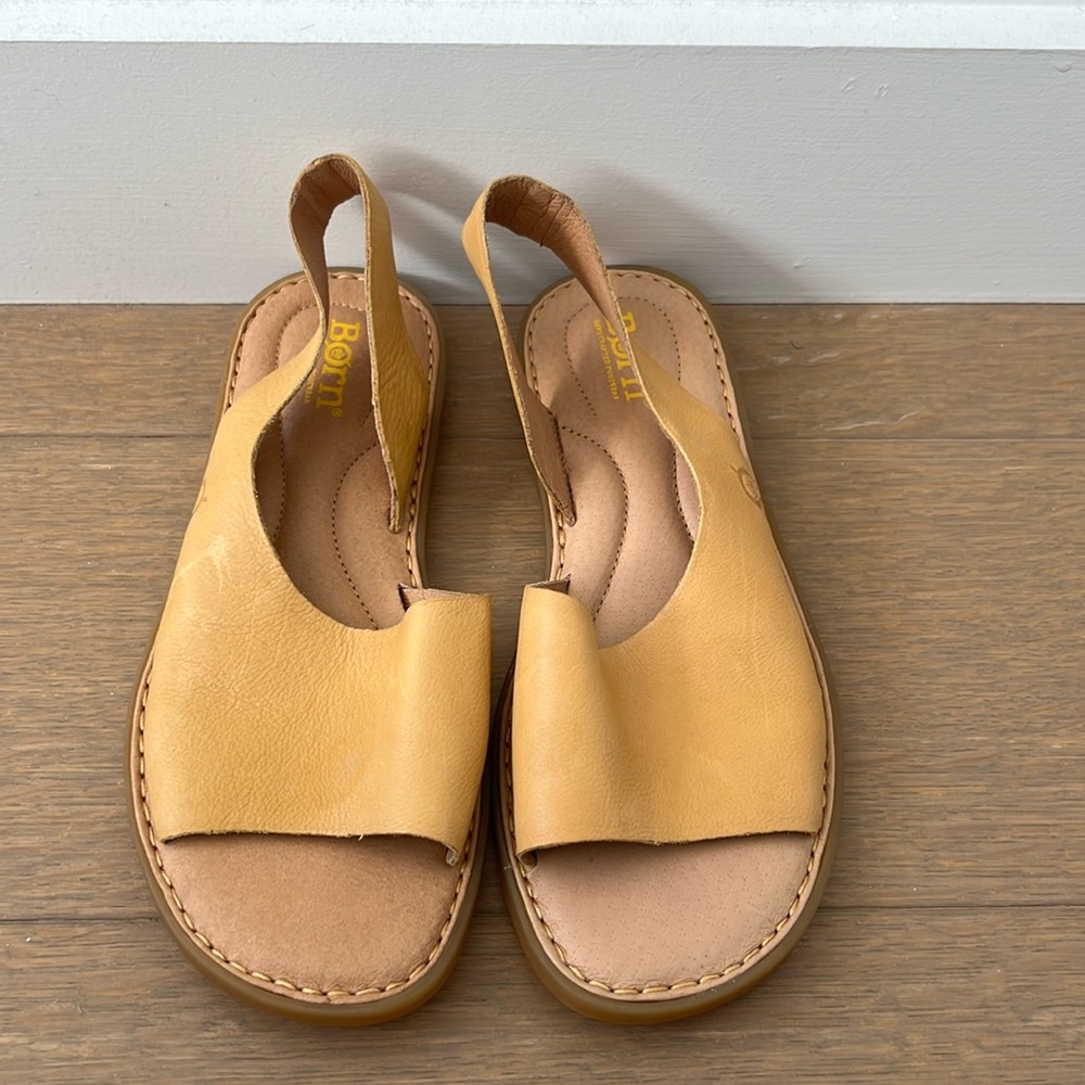 BORN slingback size 6 yellow